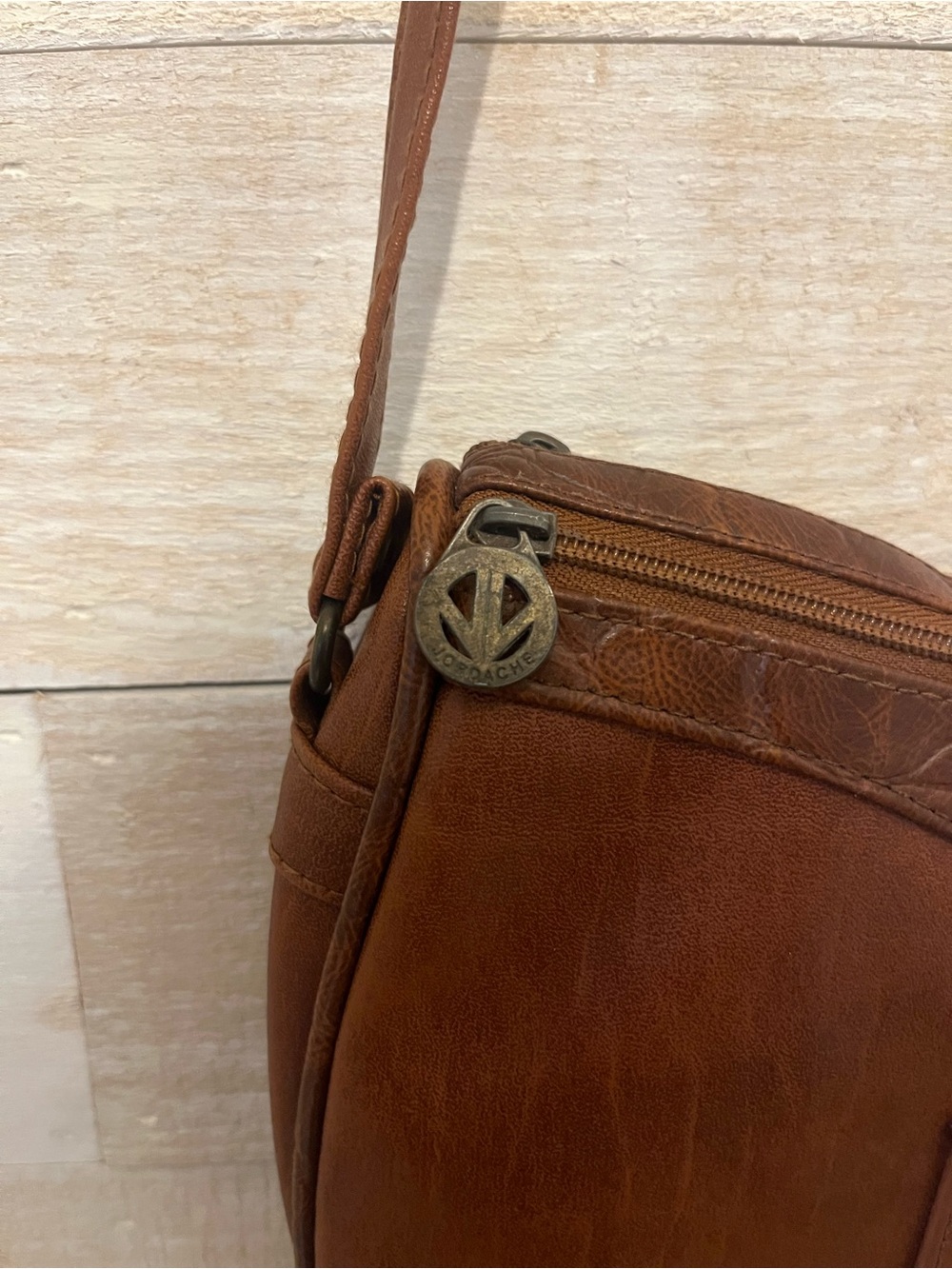 Jordache Brown Leather Y2K Crossbody Bag Vintage - Picture 6 of 15